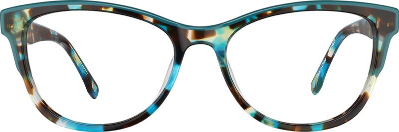Teal Oval Glasses