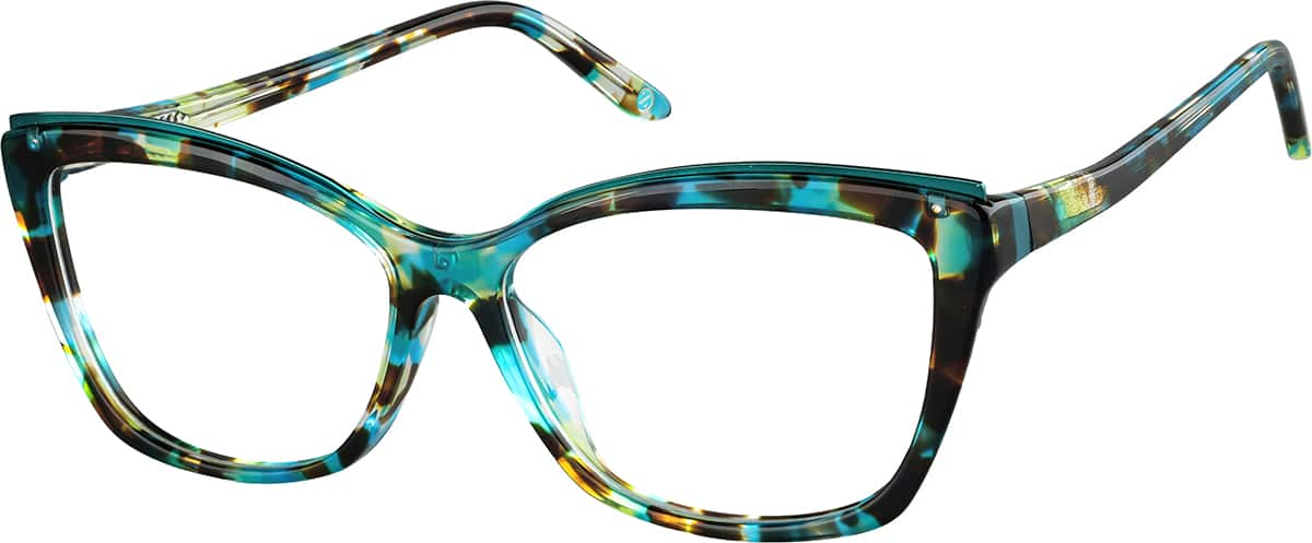 Angle view of Cat-eye Glasses 4434924 in Jade