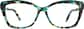 Front view of Cat-eye Glasses 4434924 in Jade thumbnail