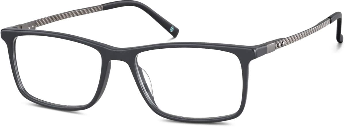 Angle view of Rectangle Glasses 4435012 in Gray