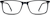 Front view of Rectangle Glasses 4435012 in Gray thumbnail