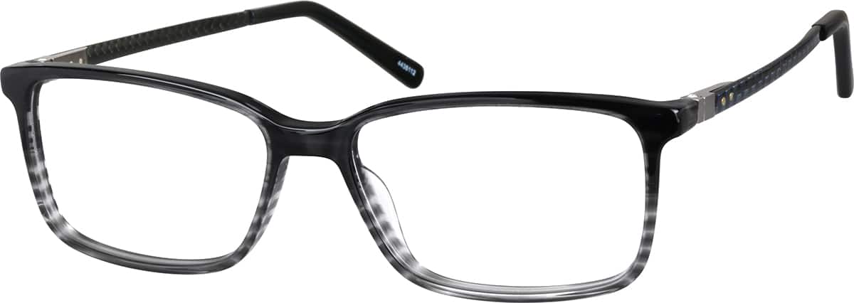 Angle view of Rectangle Glasses 4435112 in Black