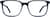 Front view of Square Glasses 4435216 in Navy thumbnail