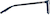 Side view of Square Glasses 4435216 in Navy thumbnail