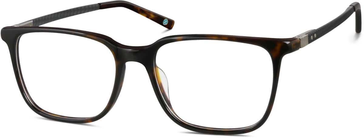 Angle view of Square Glasses 4435225 in Tortoiseshell