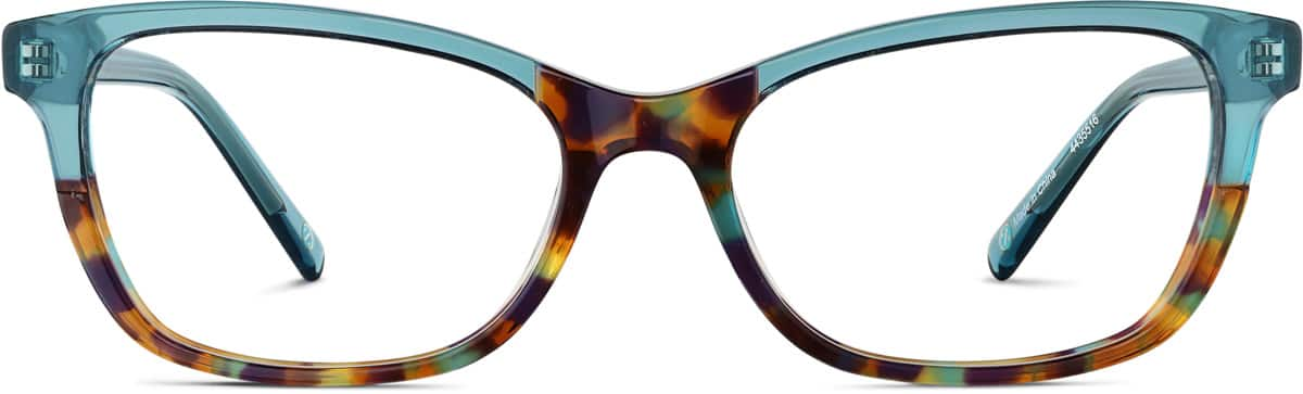 Front view of Rectangle Glasses 4435516 in Slate