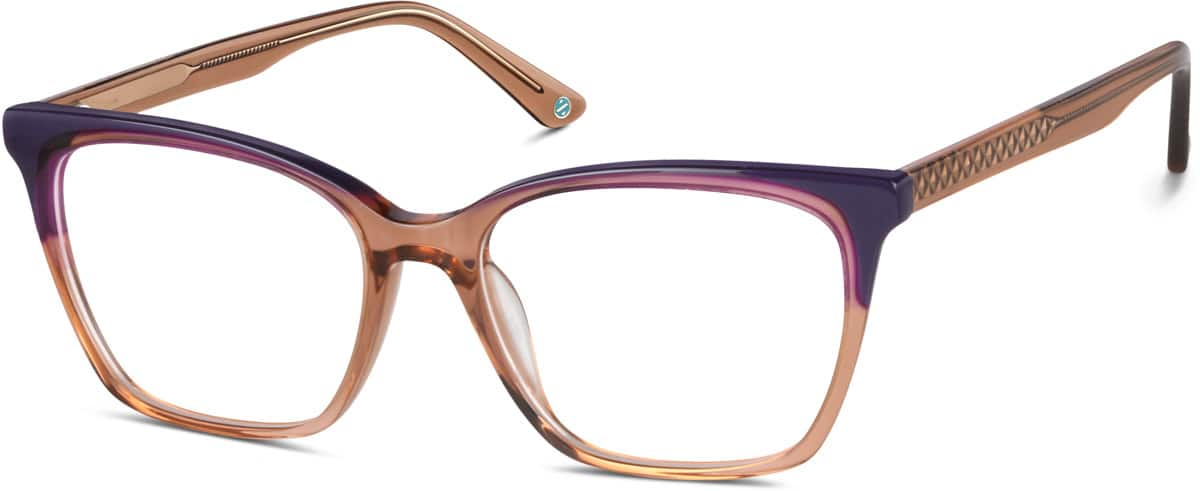 Angle view of Square Glasses 4435615 in Brown