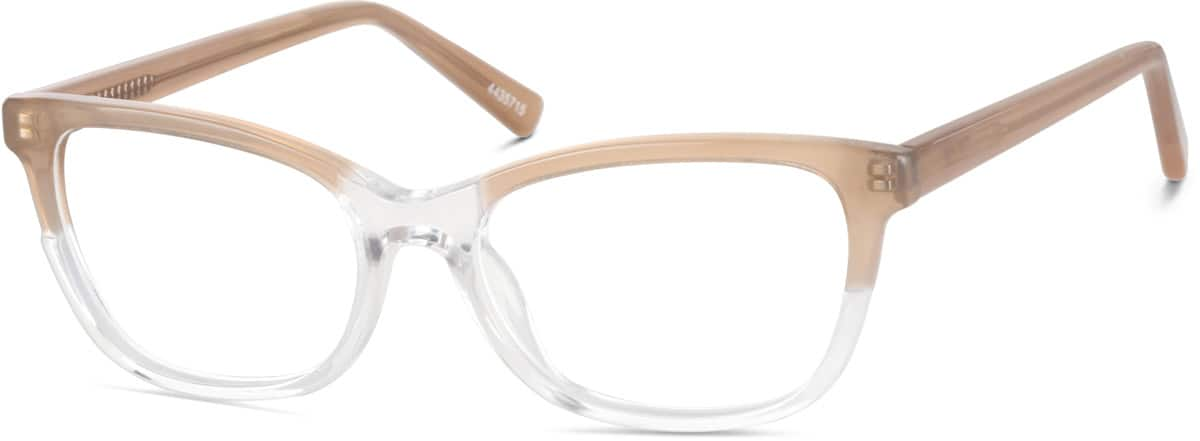 Angle view of Rectangle Glasses  4435715 in Fawn