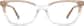 Front view of Rectangle Glasses 4435715 in Fawn thumbnail
