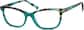 Angle view of Rectangle Glasses 4435724 in Teal thumbnail