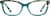 Front view of Rectangle Glasses  4435724 in Teal thumbnail