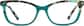 Front view of Rectangle Glasses 4435724 in Teal thumbnail