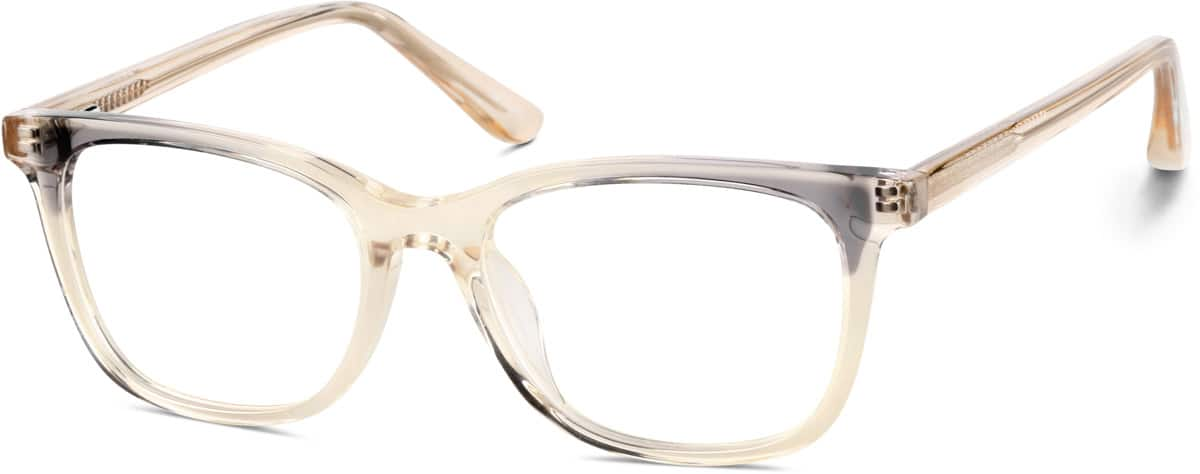 Angle view of Square Glasses 4435815 in Quartz