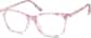 Angle view of Square Glasses 4435819 in Pink Marble thumbnail
