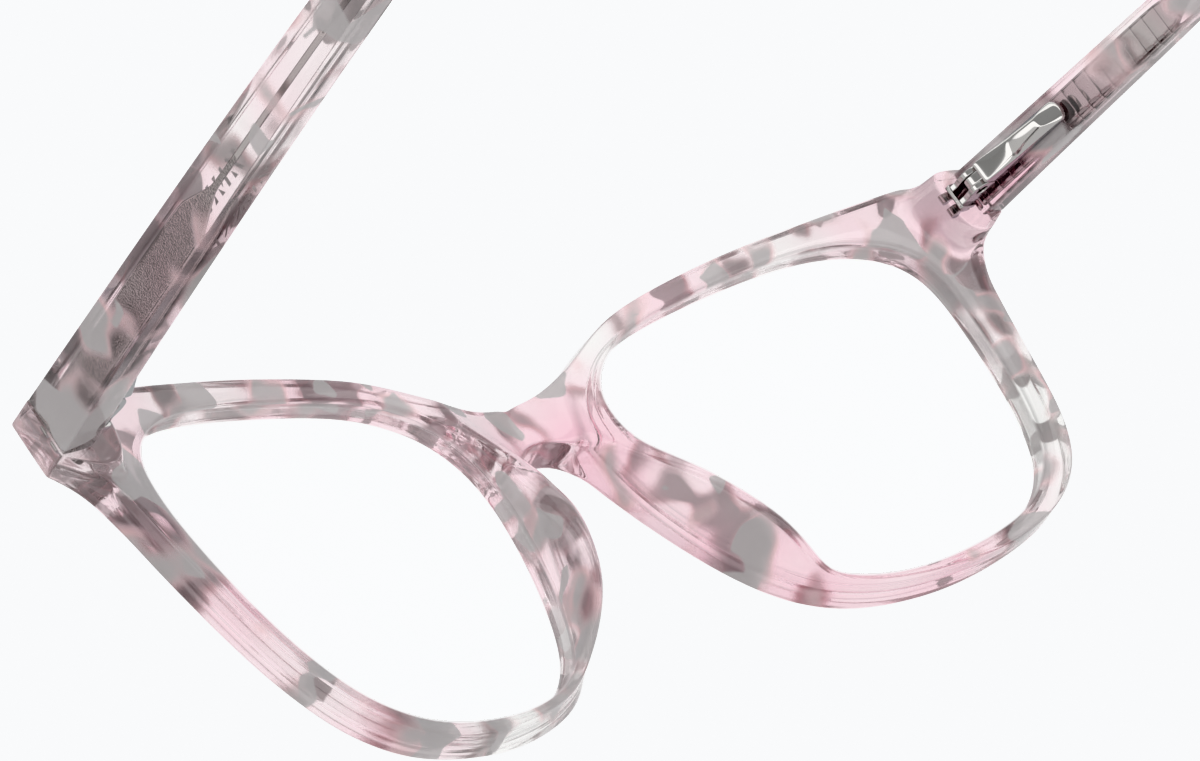 See-through view of Square Glasses 4435819 in Pink Marble thumbnail