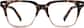 Front view of Square Glasses 4436025 in Tortoiseshell thumbnail