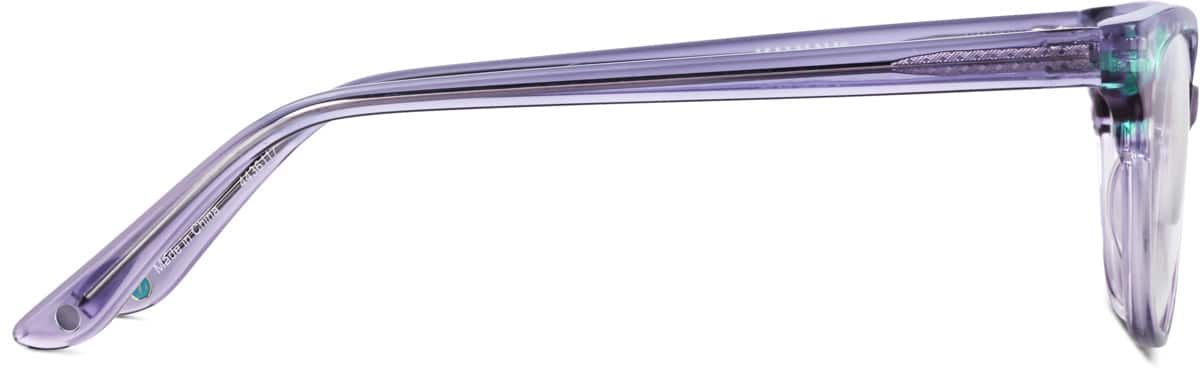 Side view of Rectangle Glasses 4436117 in Purple