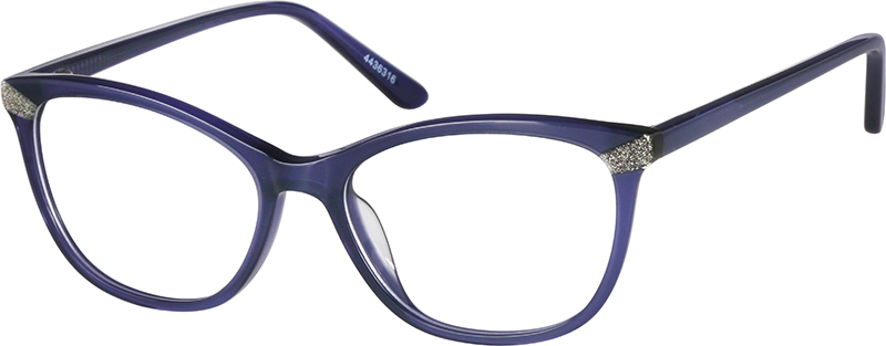 Blue Cat Eye Glasses 4436316