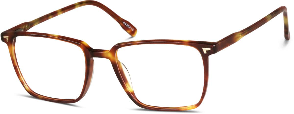 Angle view of Square Glasses 4436415 in Classic Tortoiseshell