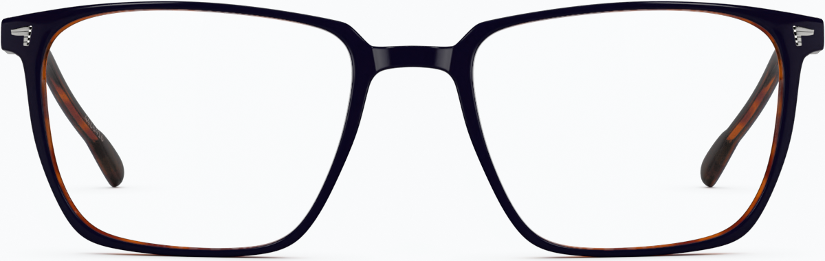 Front view of Square Glasses 4436416 in Midnight thumbnail