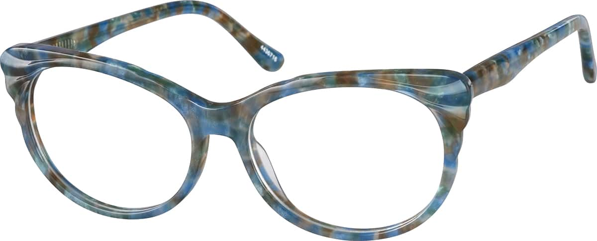 Angle view of Oval Glasses 4436716 in Blue