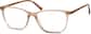 Angle view of Rectangle Glasses 4437015 in Brown thumbnail