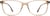 Front view of Rectangle Glasses 4437015 in Brown thumbnail