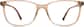 Front view of Rectangle Glasses 4437015 in Brown thumbnail