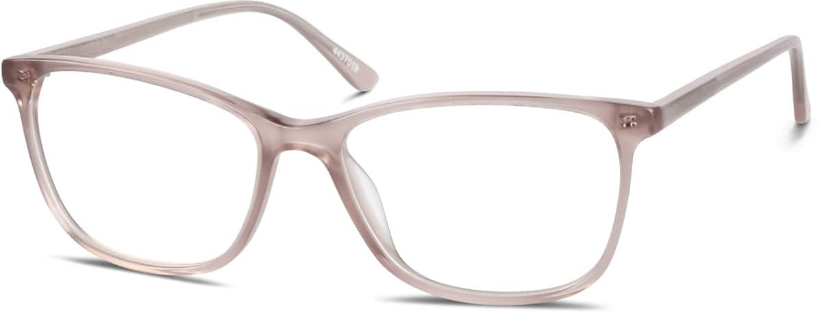 Angle view of Rectangle Glasses 4437019 in Blush