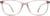 Front view of Rectangle Glasses 4437019 in Blush thumbnail