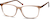 Angle view of Rectangle Glasses 4437115 in Brown thumbnail