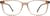 Front view of Rectangle Glasses 4437115 in Brown thumbnail
