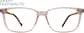 Front view of Rectangle Glasses 4437115 in Brown thumbnail