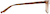 Side view of Rectangle Glasses 4437115 in Brown thumbnail