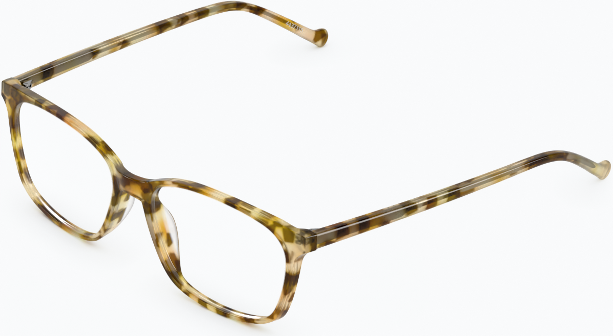 Angle view of Rectangle Glasses 4437125 in Tortoiseshell thumbnail