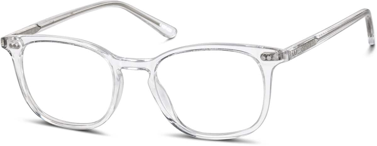 Angle view of Square Glasses 4437423 in Clear