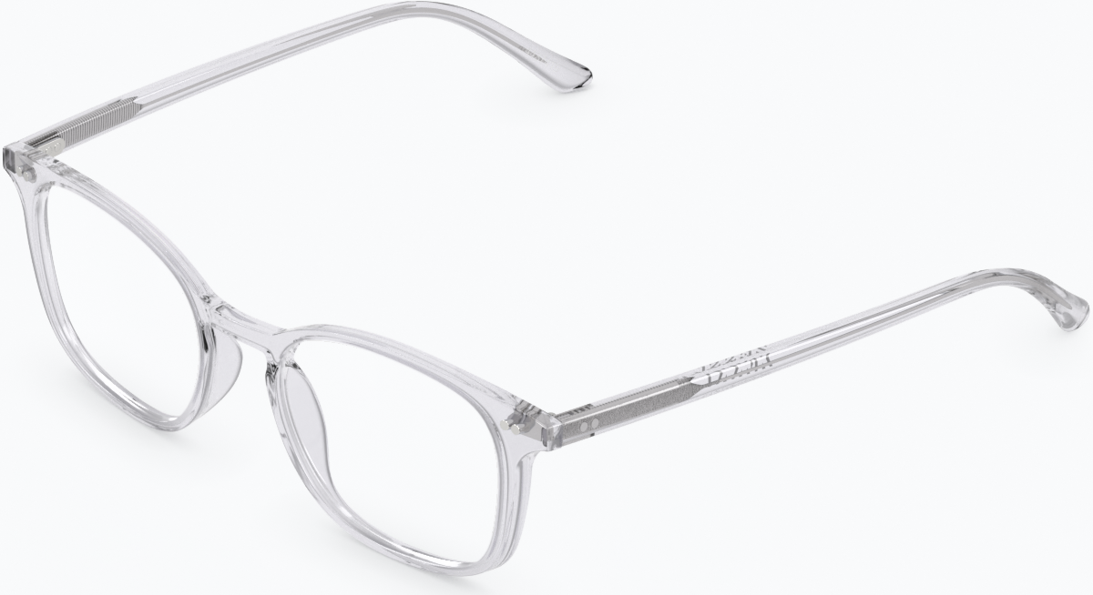 Angle view of Square Glasses 4437423 in Clear thumbnail