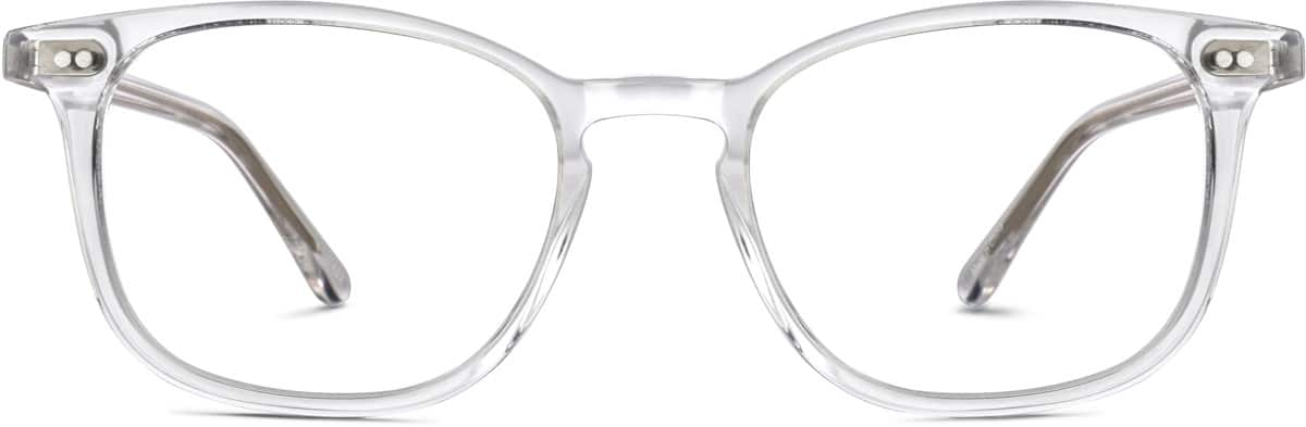 Front view of Square Glasses 4437423 in Clear