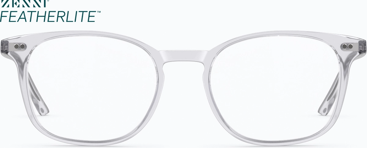 Front view of Square Glasses 4437423 in Clear thumbnail