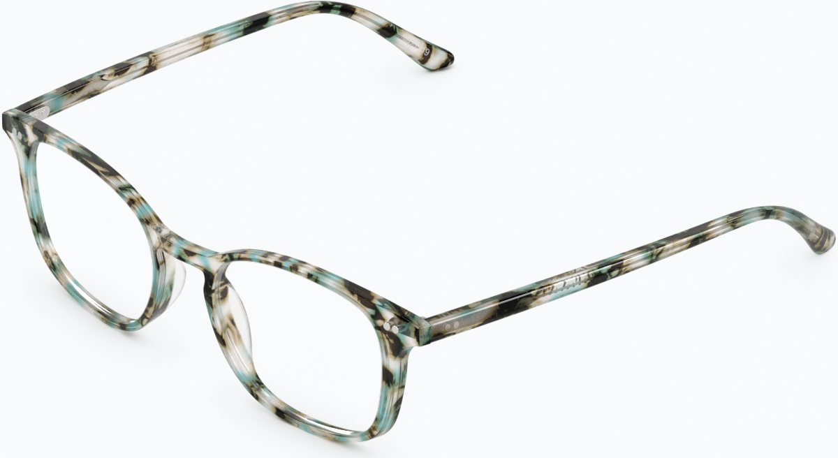 Angle view of Square Glasses 4437424 in Green thumbnail