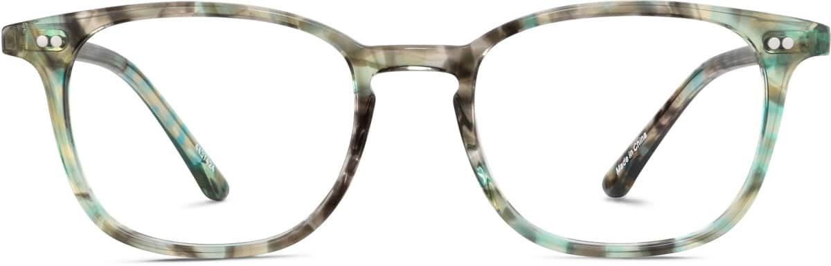 Front view of Square Glasses 4437424 in Green