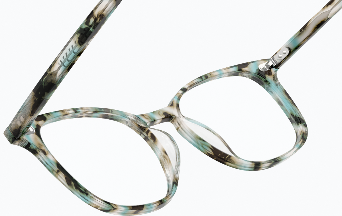 See-through view of Square Glasses 4437424 in Green thumbnail