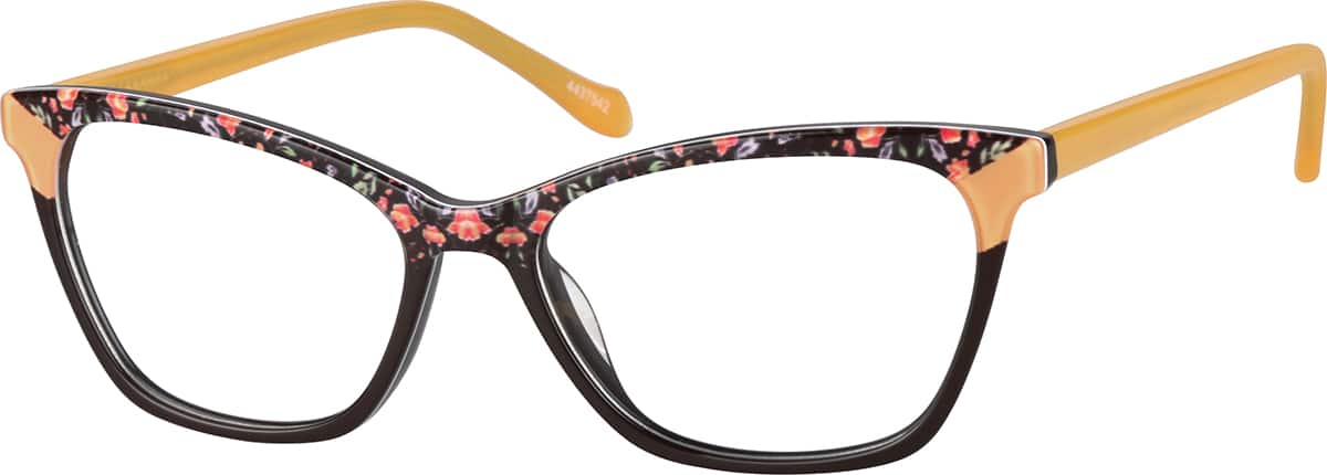 Angle view of Cat-Eye Glasses 4437542 in Orange