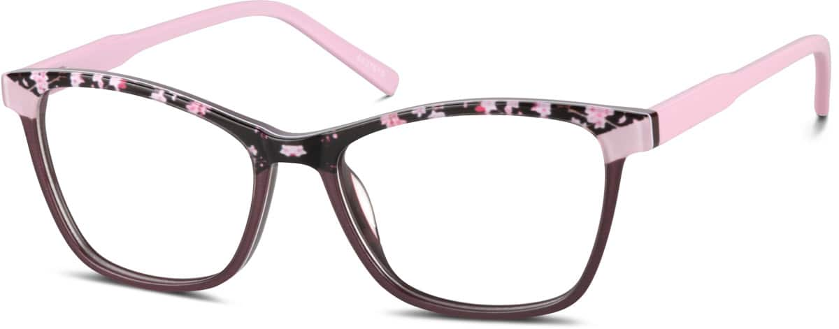 Angle view of Cat-Eye Glasses 4437619 in Pink