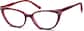 Angle view of Cat-Eye Glasses 4437918 in Red thumbnail