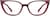 Front view of Cat-Eye Glasses 4437918 in Red thumbnail