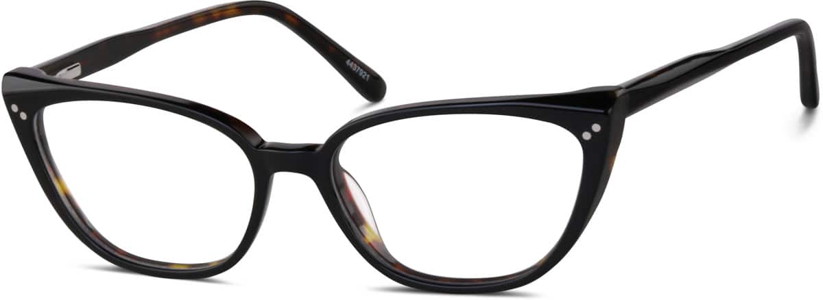 Angle view of Cat-Eye Glasses 4437921 in Black