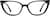 Front view of Cat-Eye Glasses 4437921 in Black thumbnail