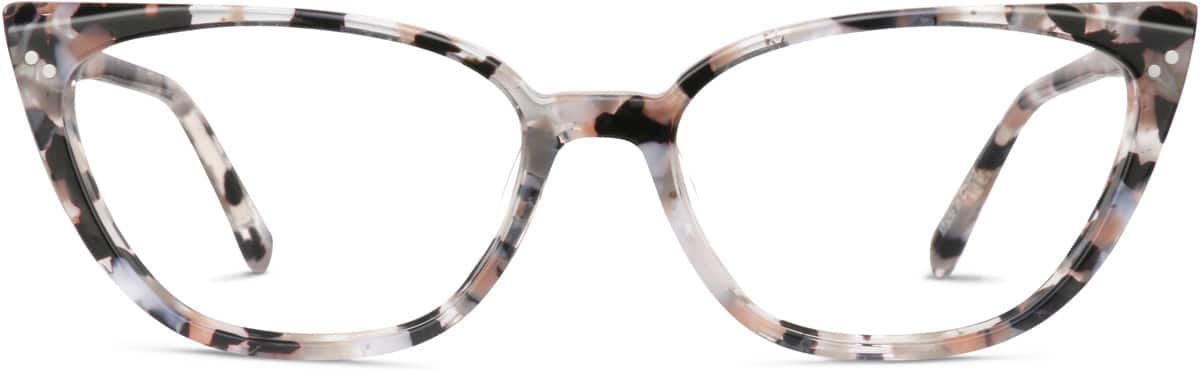 Front view of Cat-Eye Glasses 4437939 in Ivory Tort