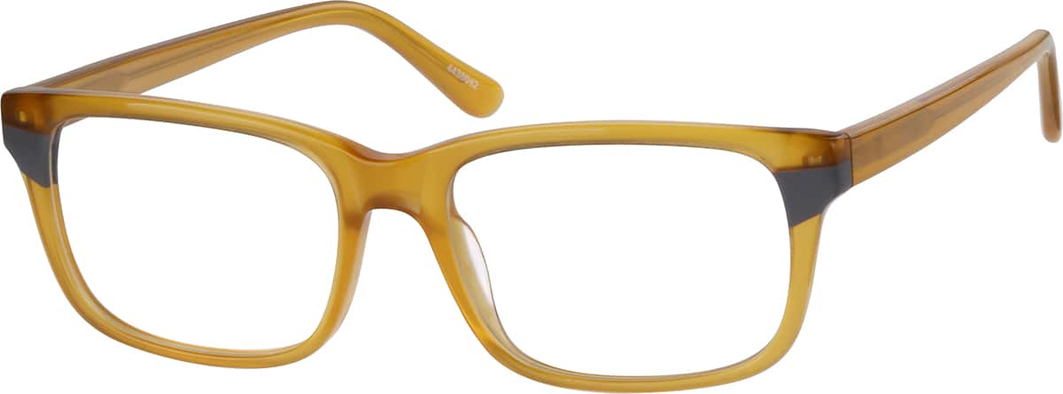 Angle view of Rectangle Glasses 4438042 in Toffee